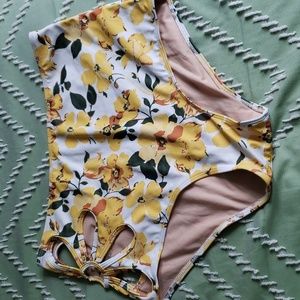 Korina Jeane Floral Cutout Bathing Suit Bottom